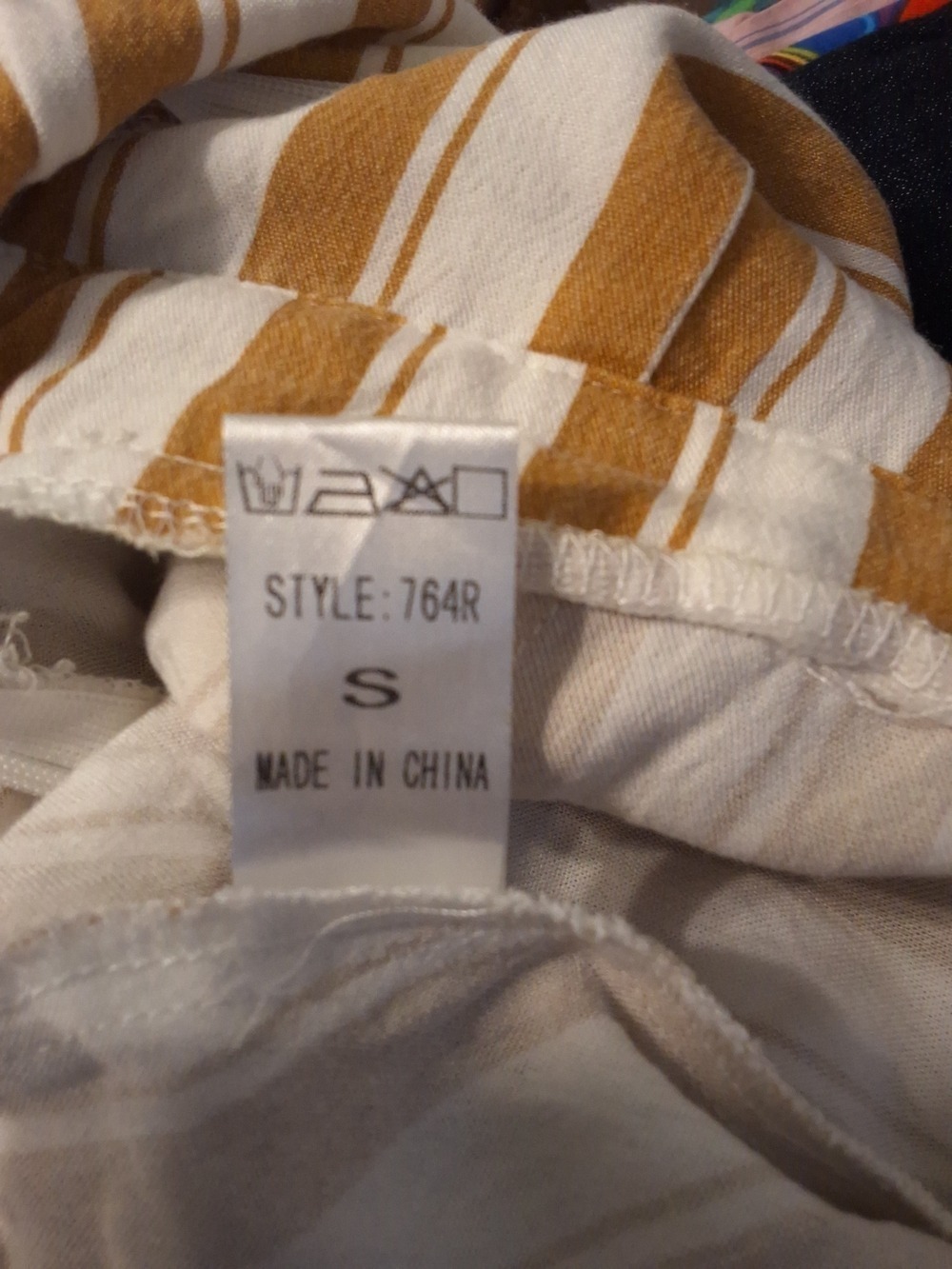 Love Culture Striped Wide-Leg Jumpsuit Size Small Mustard Gold White - Picture 6 of 9